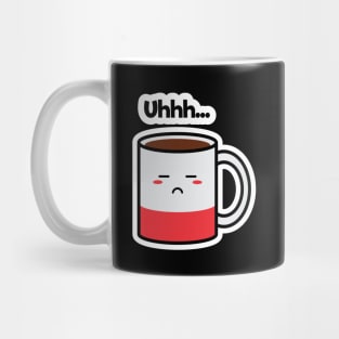 Uhhh... | Coffee | Charging | Low Battery | Cute Kawaii | Black Mug